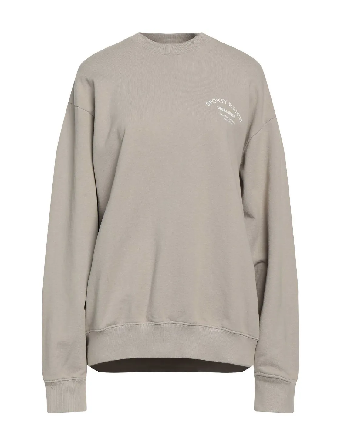 Sporty & Rich  |Crew Neck Sweat Long Sleeves Cotton Logo